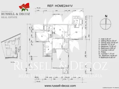 Very attractive detached split level 2 bedroom villa with pool & sea view. Moncarapacho.