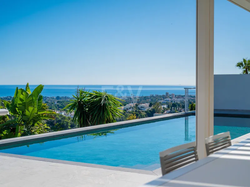 Contemporary Luxury Villa with Sea and Mountain Views