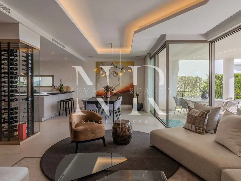 Newly built semi-detached villa in Nueva Andalucia with panoramic sea views for sale