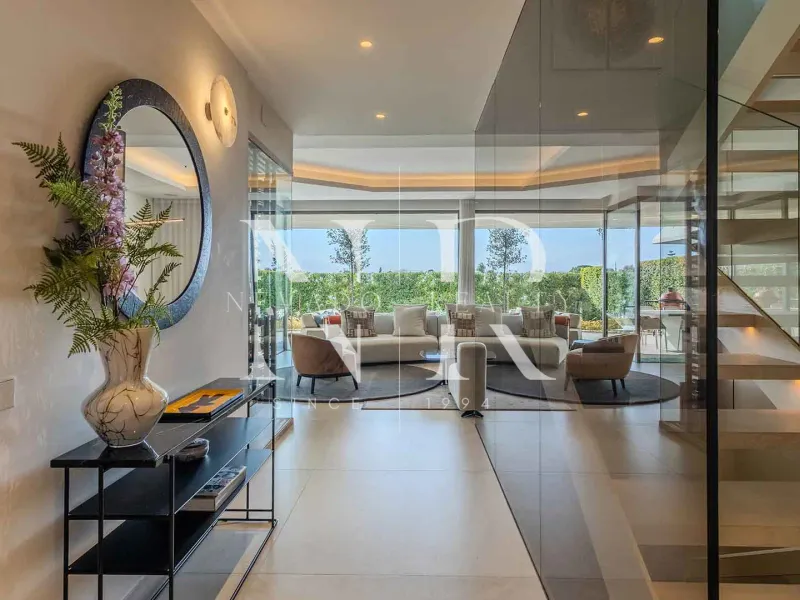 Newly built semi-detached villa in Nueva Andalucia with panoramic sea views for sale