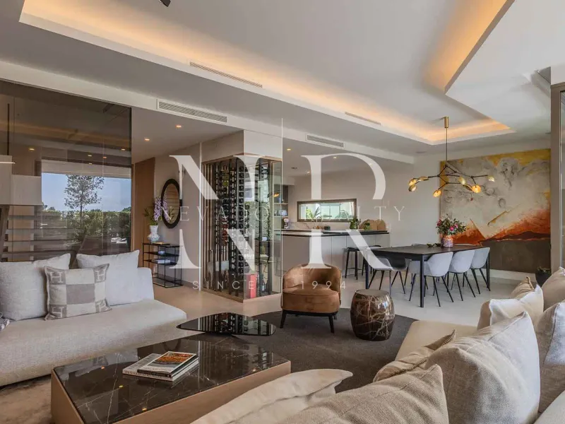 Newly built semi-detached villa in Nueva Andalucia with panoramic sea views for sale