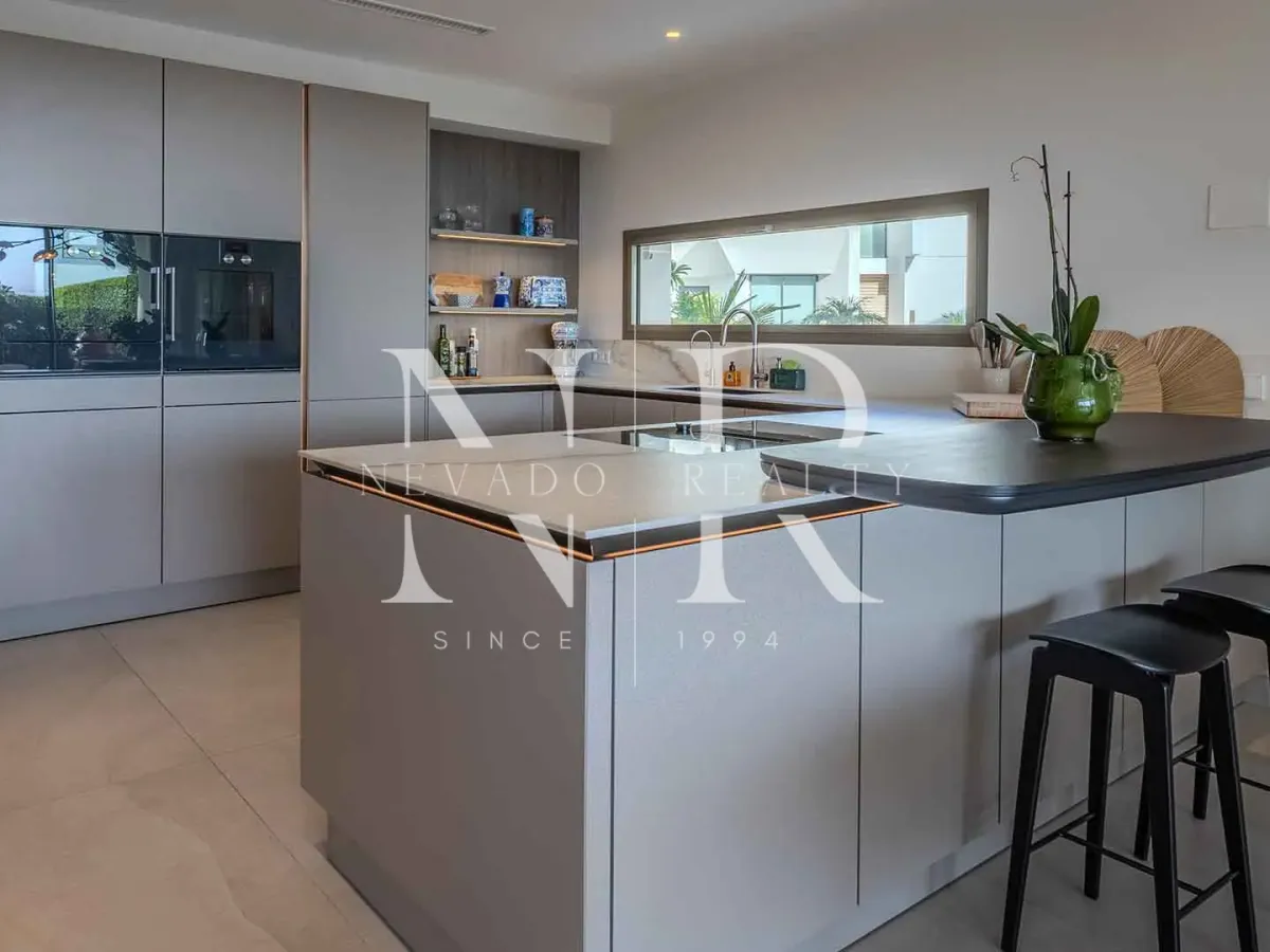 Newly built semi-detached villa in Nueva Andalucia with panoramic sea views for sale