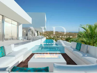 Villa project in Los Flamingos Golf urbanization with sea views for sale