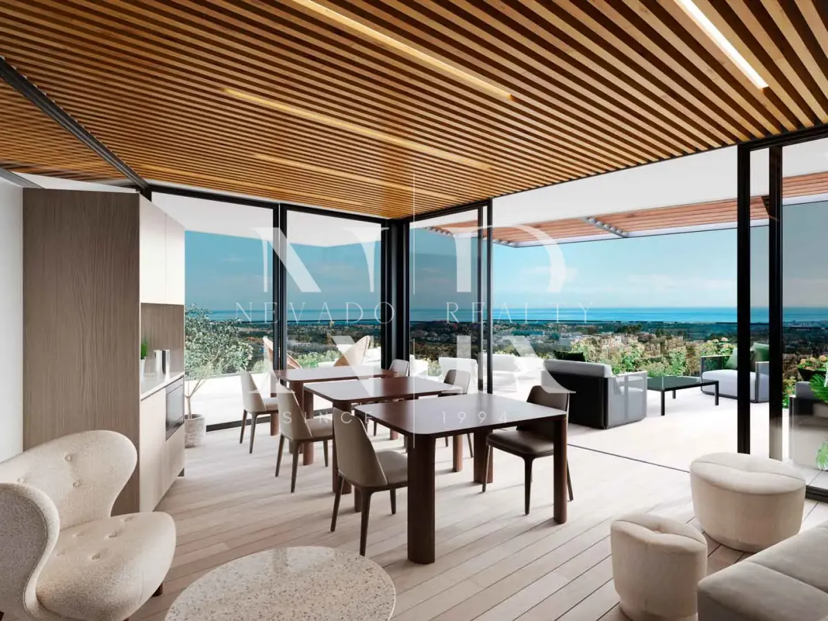 Newly built flat in Benahavís with panoramic views in gated community for sale