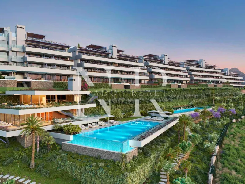 Newly built flat in Benahavís with panoramic views in gated community for sale