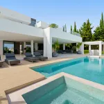 Frontline golf luxury villa for sale in Nueva Andalucia, Marbella with private gym 5