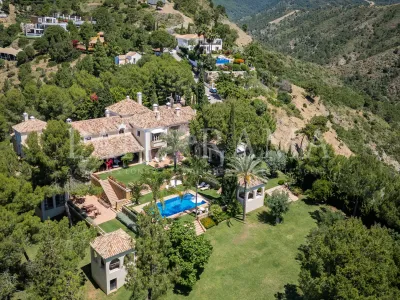 Villa Goya, a spectacular Mediterranean estate with panoramic sea views and private tennis court in El Madroñal