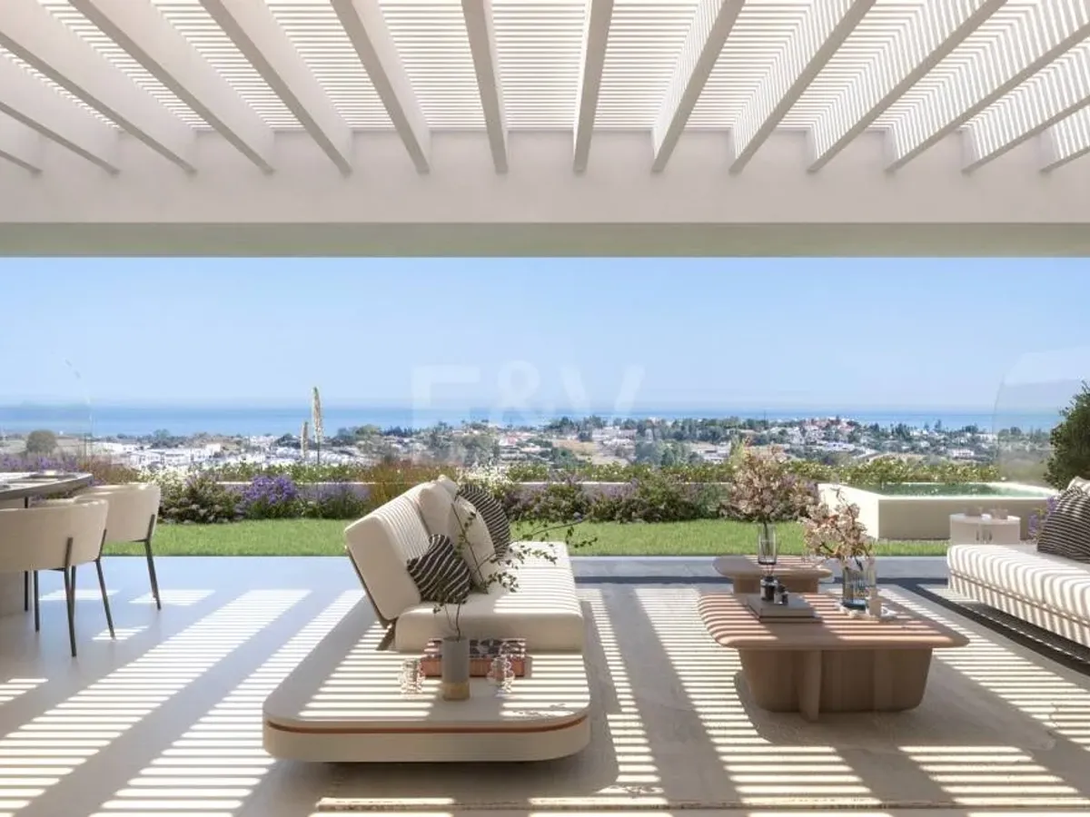 Garden Apartment with Panoramic Sea and Mountain Views in a Luxury Urbanization