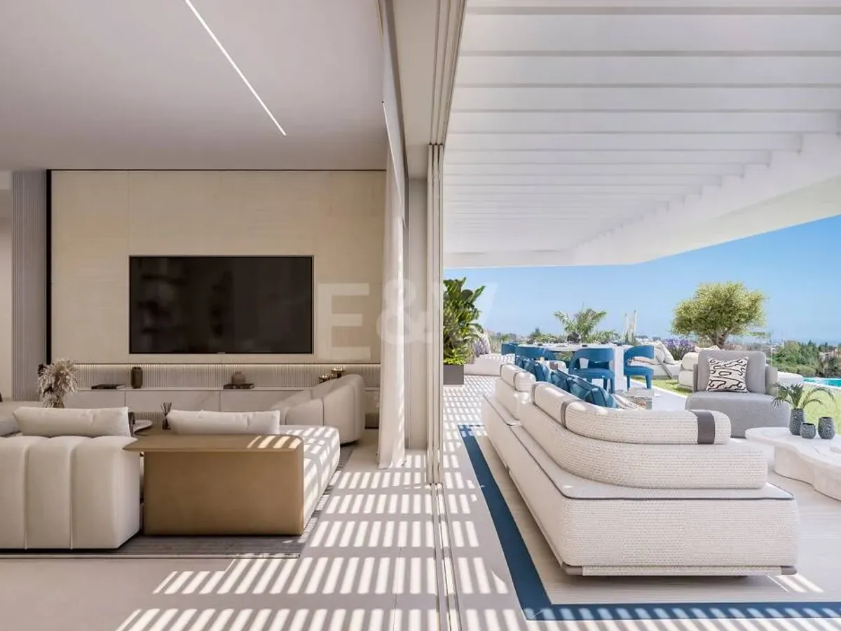 Garden Apartment with Panoramic Sea and Mountain Views in a Luxury Urbanization