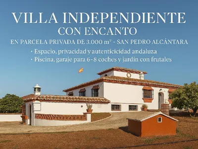 Villa independiente con 3.000 m², piscina y garaje 6–8 coches – San Pedro Alcántara | 1.500.000 €, 340 m²