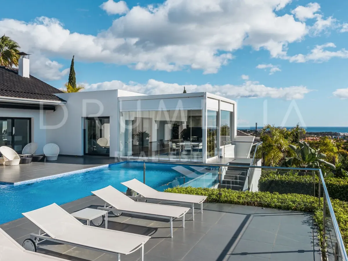 Blue Horizon - Stunning contemporary house with panoramic sea views in Los Flamingos Golf Resort, Benahavis