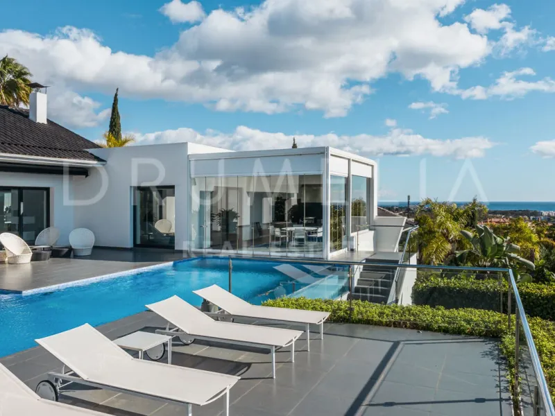 Blue Horizon - Stunning contemporary house with panoramic sea views in Los Flamingos Golf Resort, Benahavis