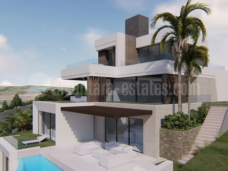 Plot and Project for contemporary villa of 1146 square metres built area in Puerto Banus´ best location