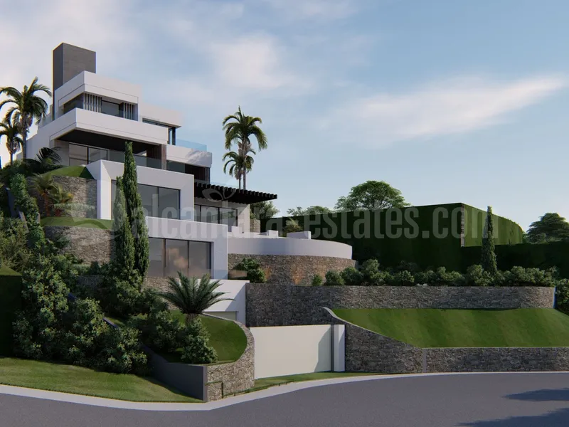 Plot and Project for contemporary villa of 1146 square metres built area in Puerto Banus´ best location