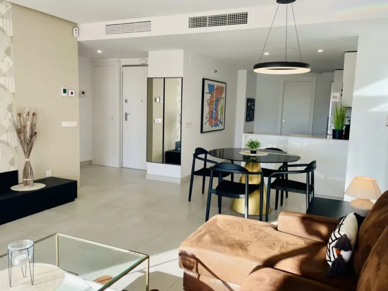 Rare opportunity in recent built ELEMENTS – Altos de Los Monteros. Fully furnished apartment with sea views!