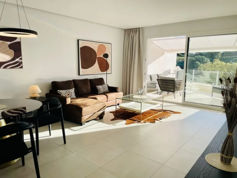 Rare opportunity in recent built ELEMENTS – Altos de Los Monteros. Fully furnished apartment with sea views!