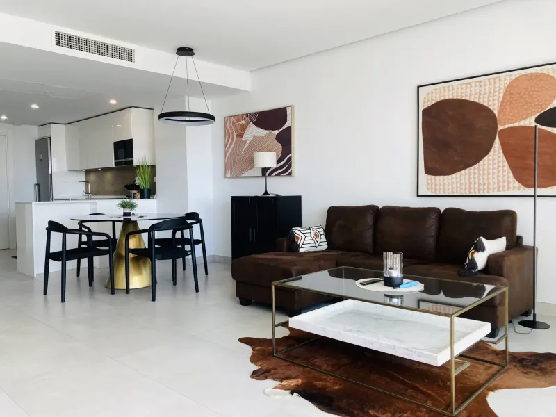 Rare opportunity in recent built ELEMENTS – Altos de Los Monteros. Fully furnished apartment with sea views!