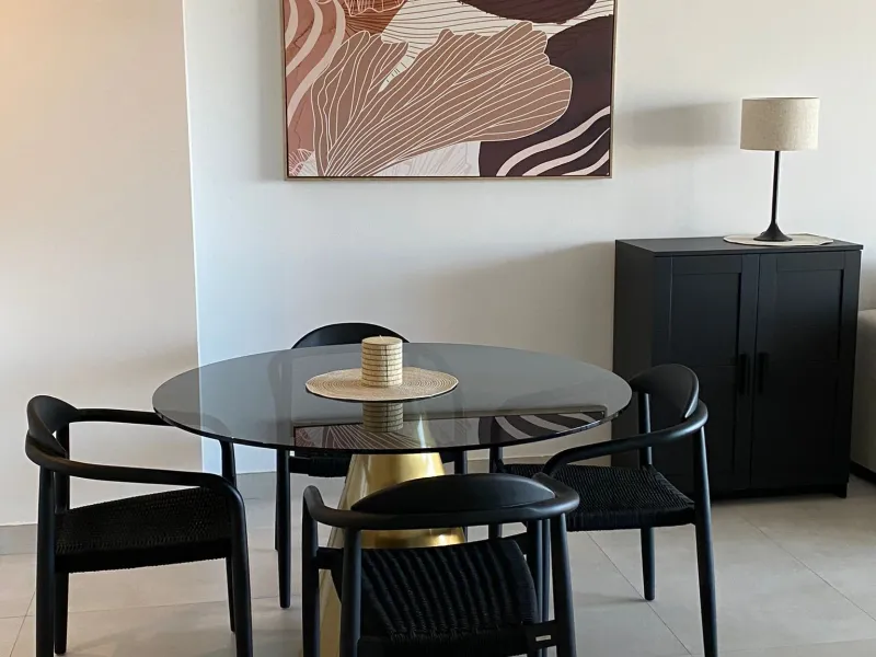 Rare opportunity in recent built ELEMENTS – Altos de Los Monteros. Fully furnished apartment with sea views!