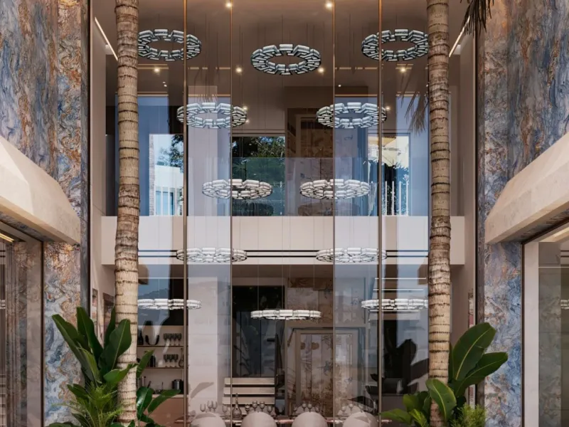 An iconic custom residence featuring Versace home design in Ocho de Oro, Marbella