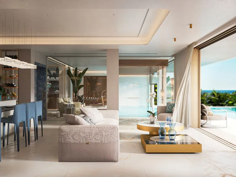 An iconic custom residence featuring Versace home design in Ocho de Oro, Marbella