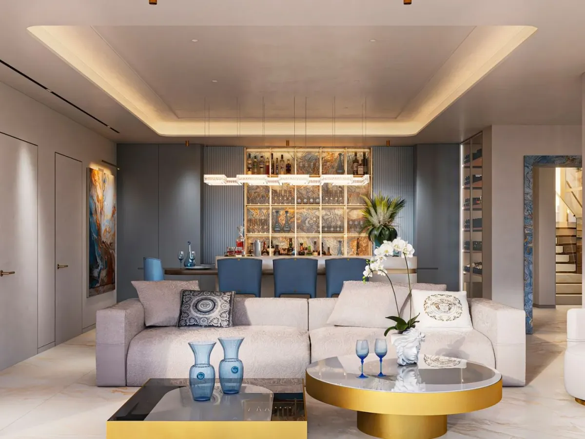 An iconic custom residence featuring Versace home design in Ocho de Oro, Marbella