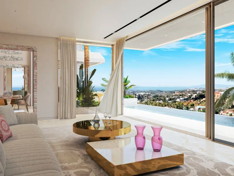 An iconic custom residence featuring Versace home design in Ocho de Oro, Marbella