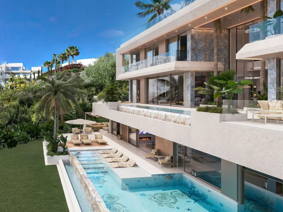 An iconic custom residence featuring Versace home design in Ocho de Oro, Marbella