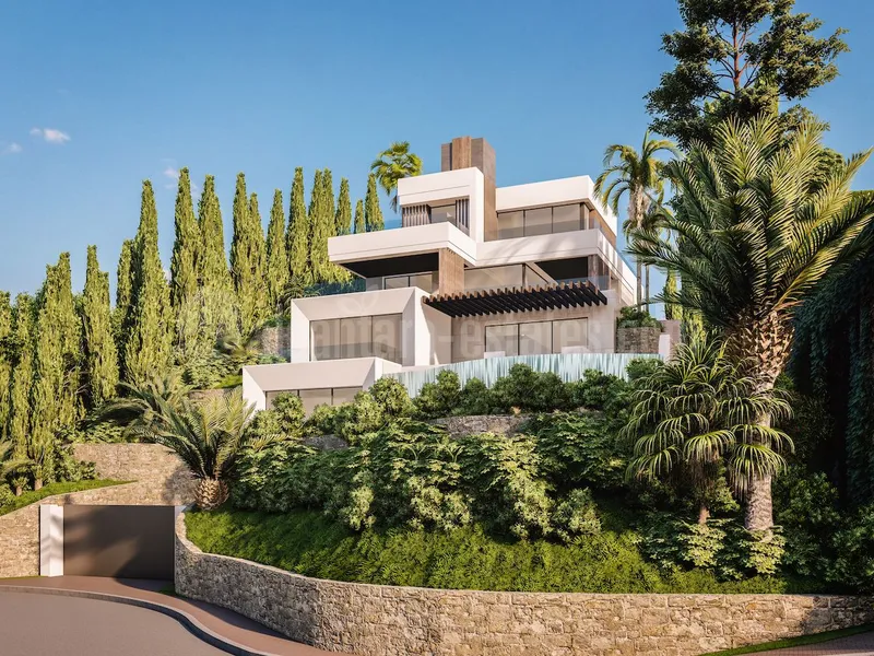 Off-plan contemporary minimalist villa, 1146 m2 built area, walking distance to Puerto Banus, unbeatable location