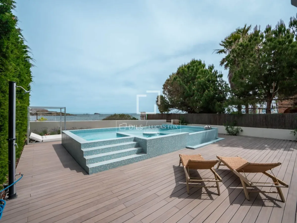 Exclusive seafront villa with sea access for sale in Ibiza Town