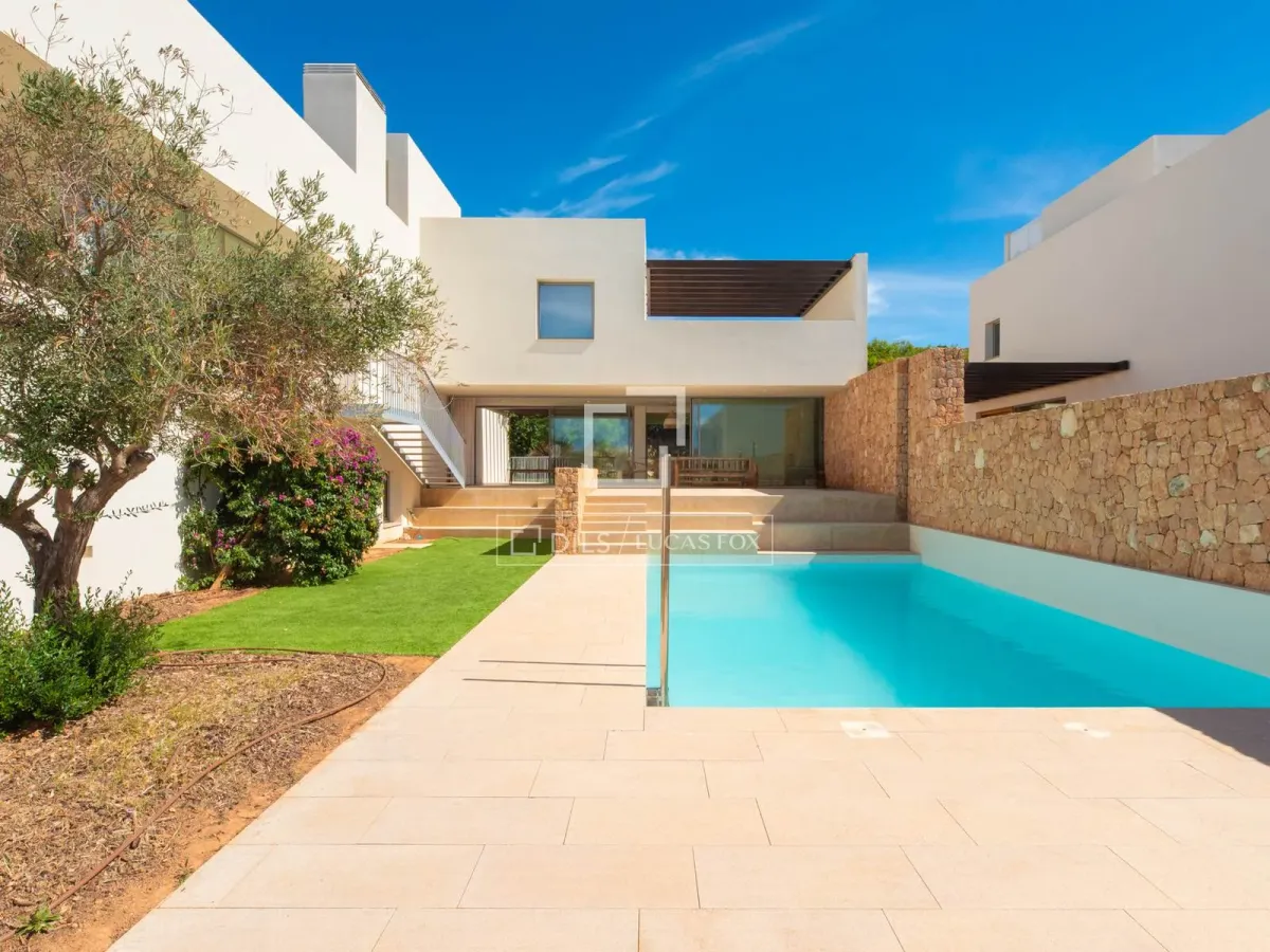 Modern new build villa with sea and sunset views for sale near Cala Conta, Ibiza