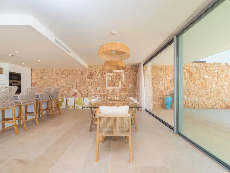 Modern new build villa with sea and sunset views for sale near Cala Conta, Ibiza