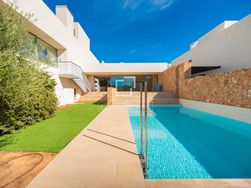 Modern new build villa with sea and sunset views for sale near Cala Conta, Ibiza