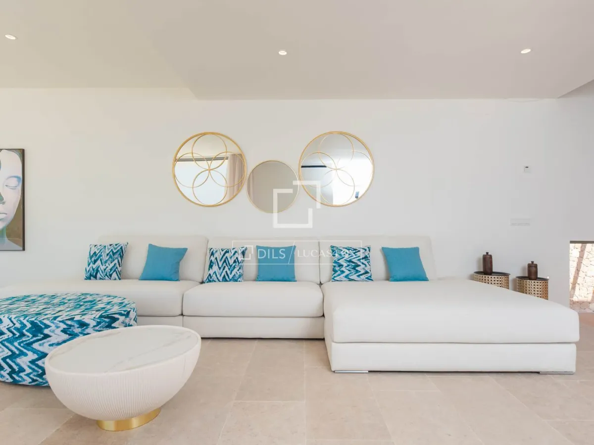Modern new build villa with sea and sunset views for sale near Cala Conta, Ibiza
