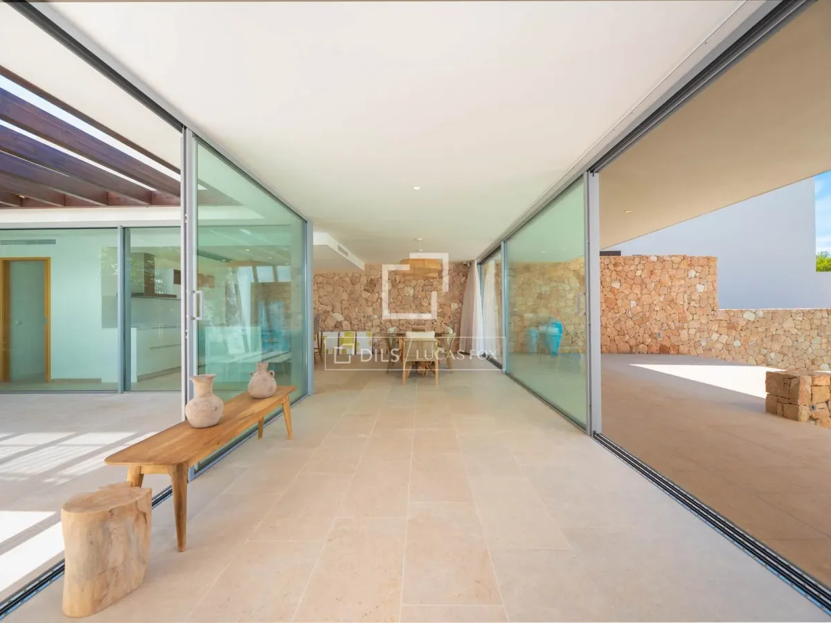 Modern new build villa with sea and sunset views for sale near Cala Conta, Ibiza