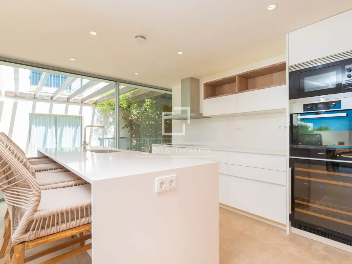 Modern new build villa with sea and sunset views for sale near Cala Conta, Ibiza