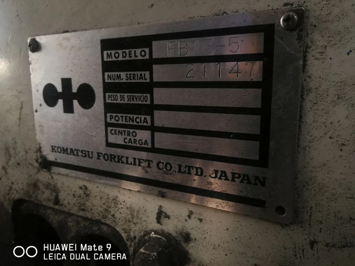 CARRETILLA ELECTRICA KOMATSU FB15-5