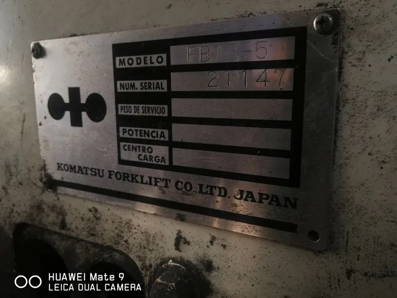 CARRETILLA ELECTRICA KOMATSU FB15-5