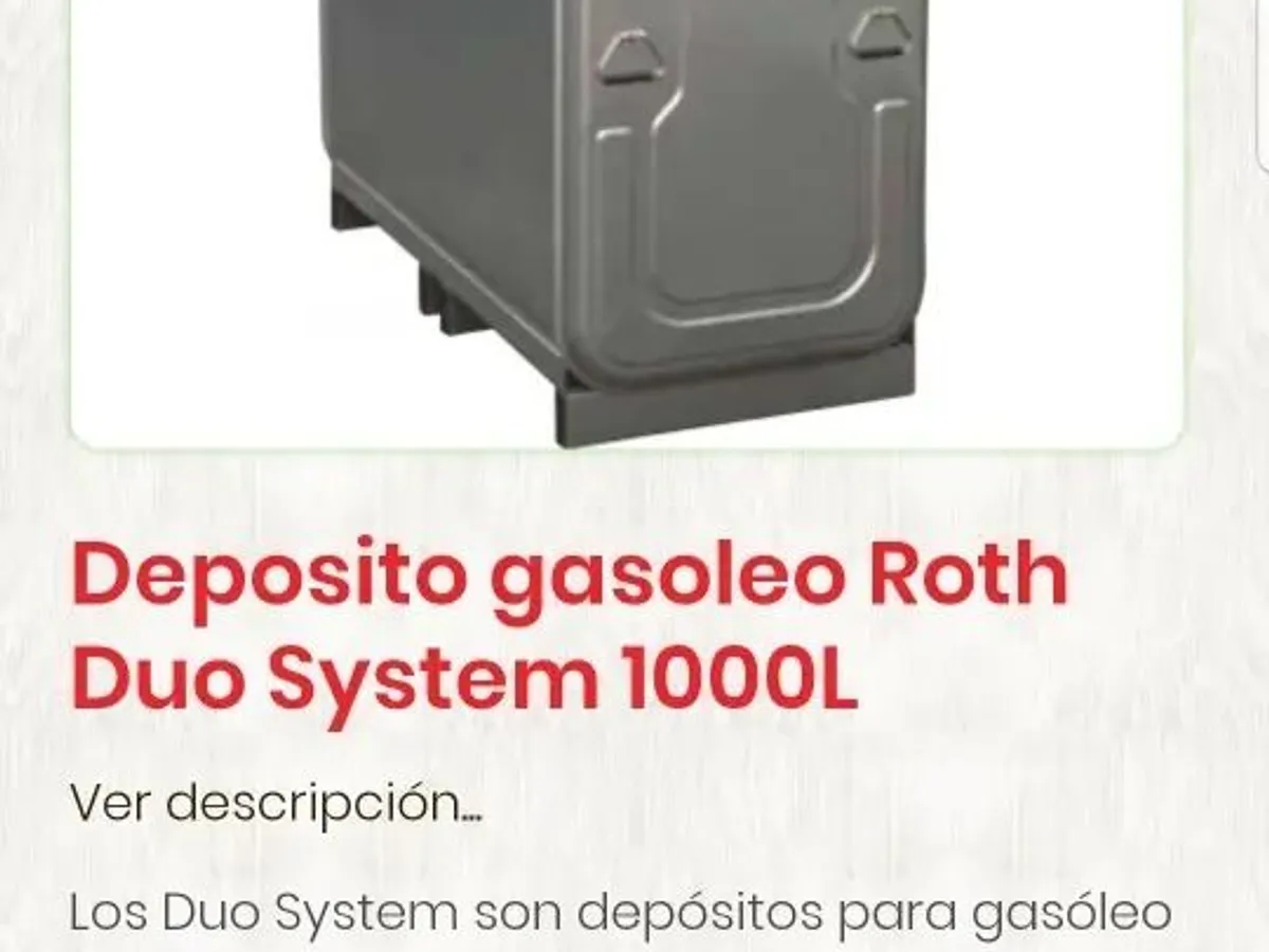 DEPOSITO GASOLEO ROTH DUO SYSTEM 1.200 LITROS