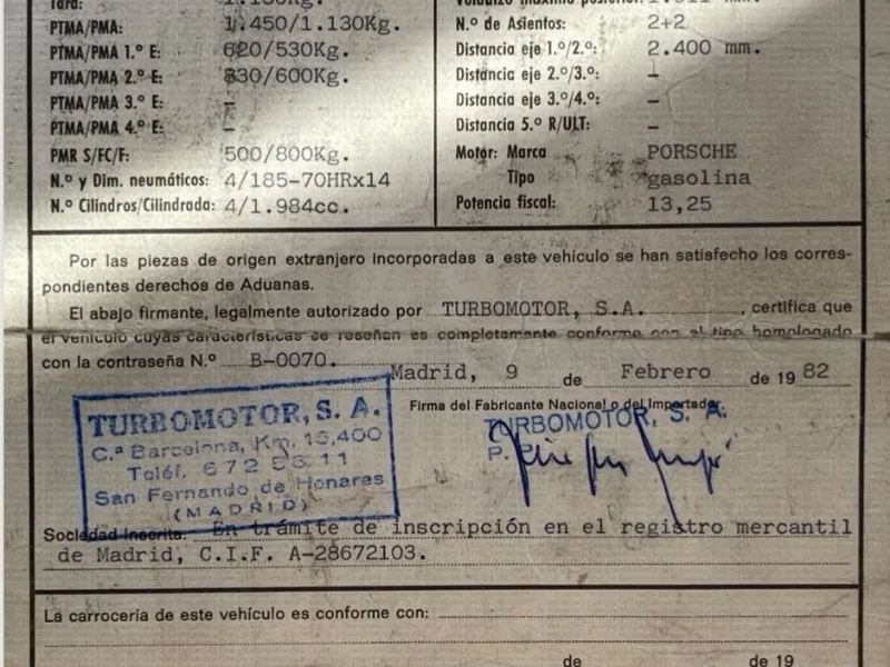 CAJA CAMBIOS 5Vel.PORSCHE 924 2.0i 125cv